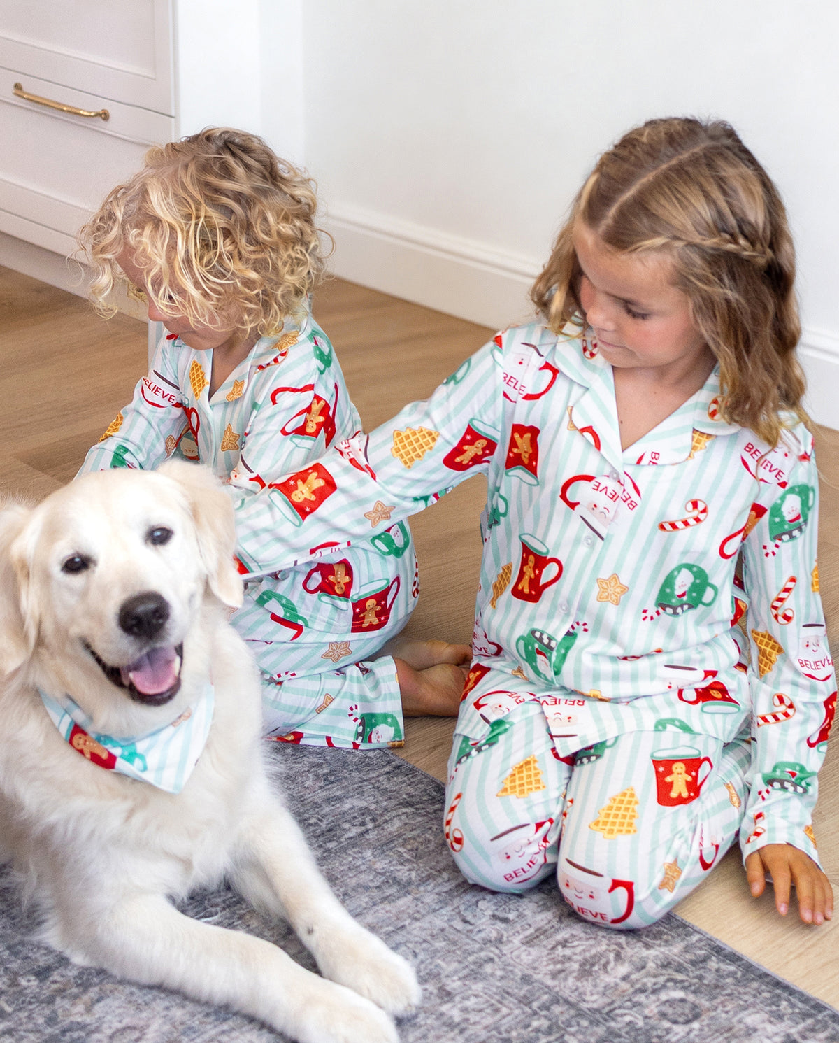 PatPat Family Matching Christmas Pajamas Mug Print Green