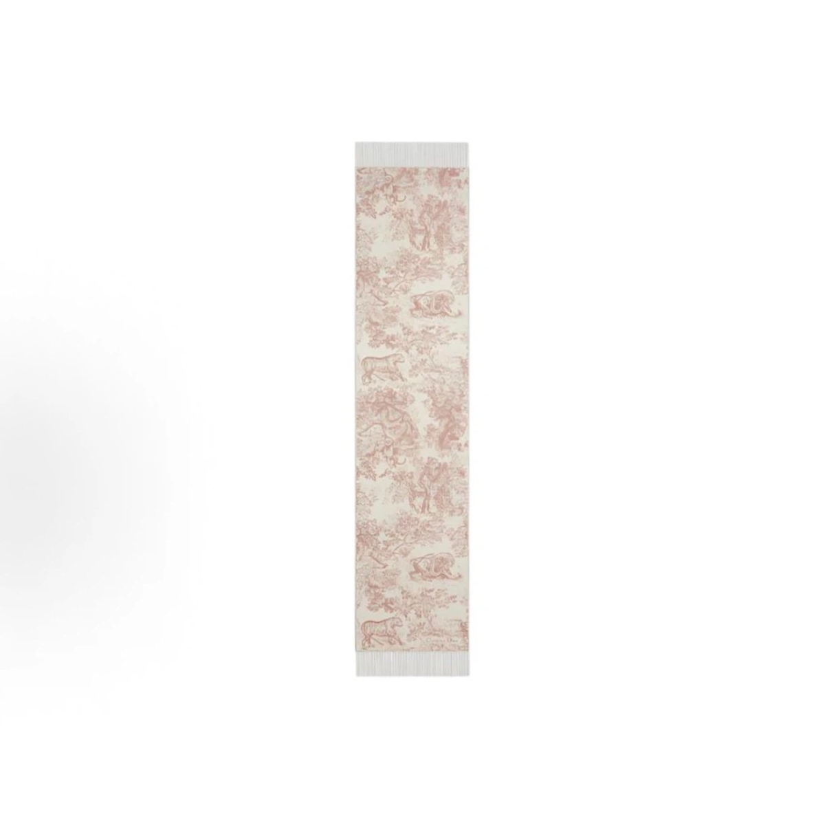 Dusty Pink Jungle Animal Art Print Reversible Fringed Winter Scarf